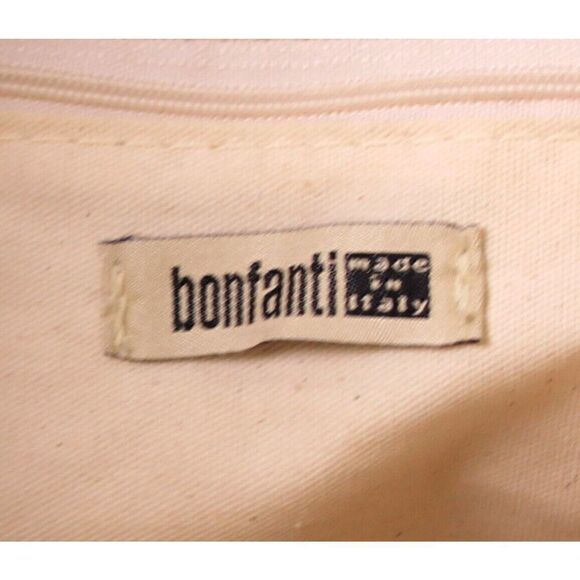 LRG BONFANTI NATURAL KNIT COTTON BROWN GENUINE LEATHER SHOULDER BAG HANDBAG HOBO - Picture 11 of 12